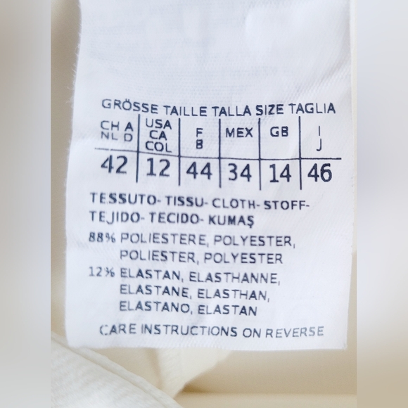 MaxMara Luxe Women's Leisure Trausers Skinny Side Zip Cream Zip Leg Small - Picture 12 of 14